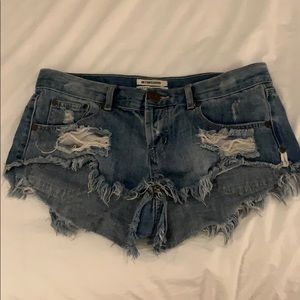 One Teaspoon Jean Shorts